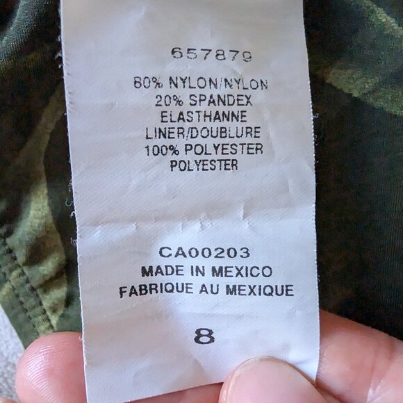 Speedo green leaf print one piece swimsuit - Picture 7 of 8